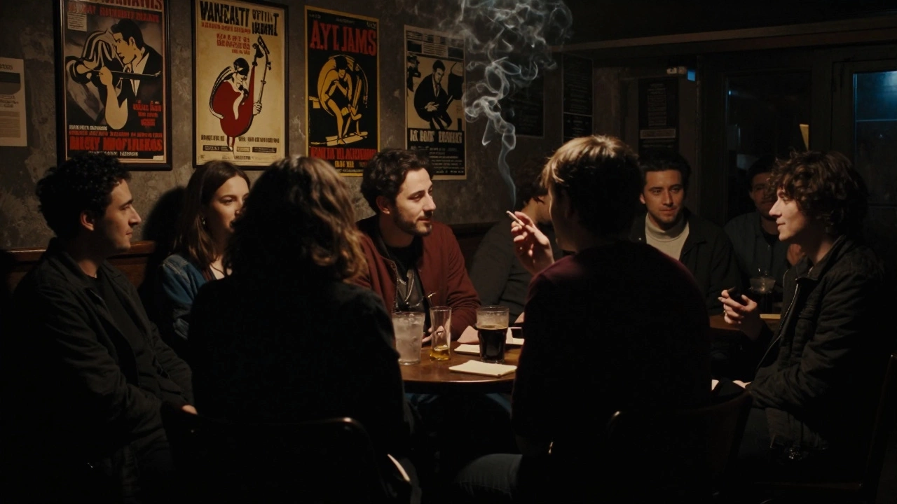 A subtle moment of connection at an intimate jazz night in Avignon&#039;s hidden venue.